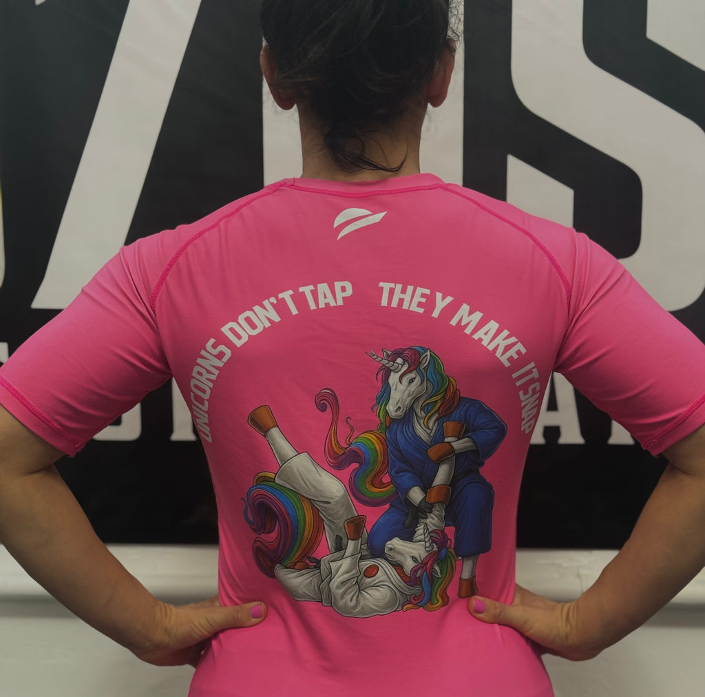 Unicorns Don't Tap - Pink Rashguard