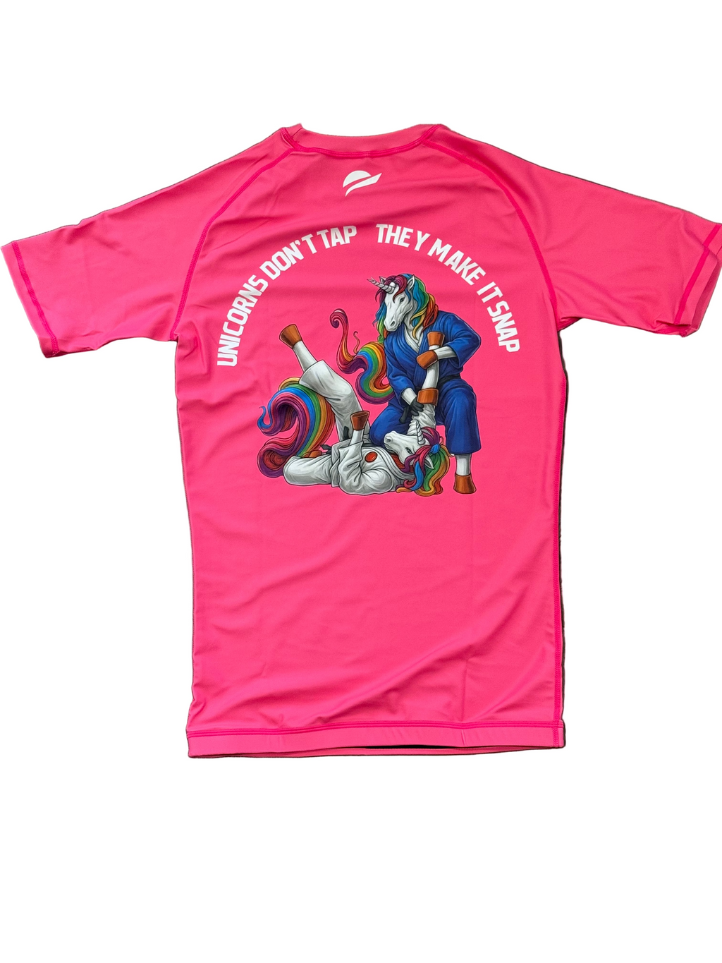 Unicorns Don't Tap - Kids Pink Rashguard